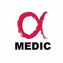 Alpha Medic logo: red alpha symbol with "MEDIC" in black text below.